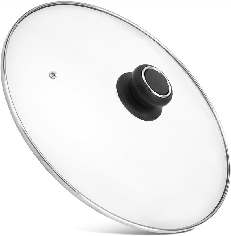 ZUIHUI 10 Inch Pan Lid Replacement Glass Lid for T-Fal 10" Frying Pan, Essentials Fry Pan, Skillet and Other 10-10.7 Inch Cookware, Clear, 1 Set - Image 1